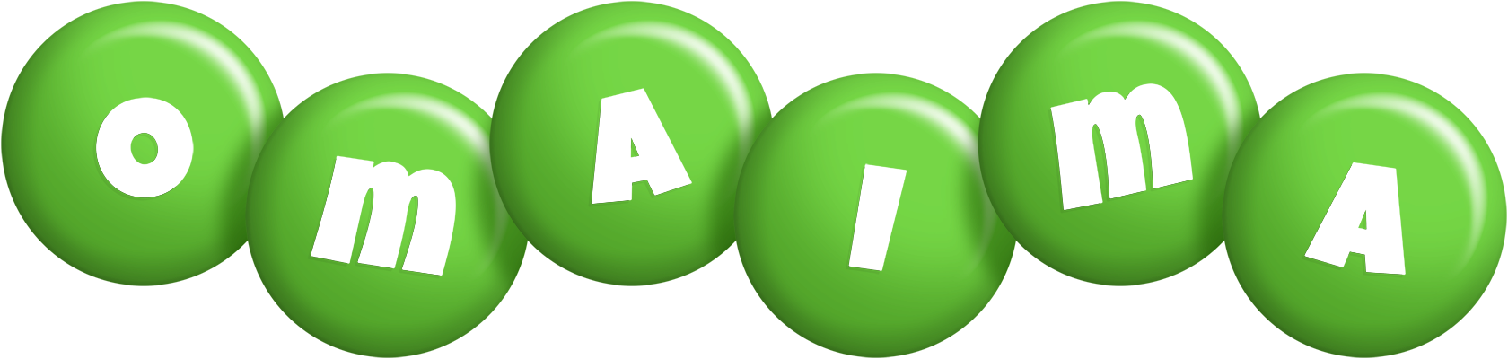 Omaima candy-green logo