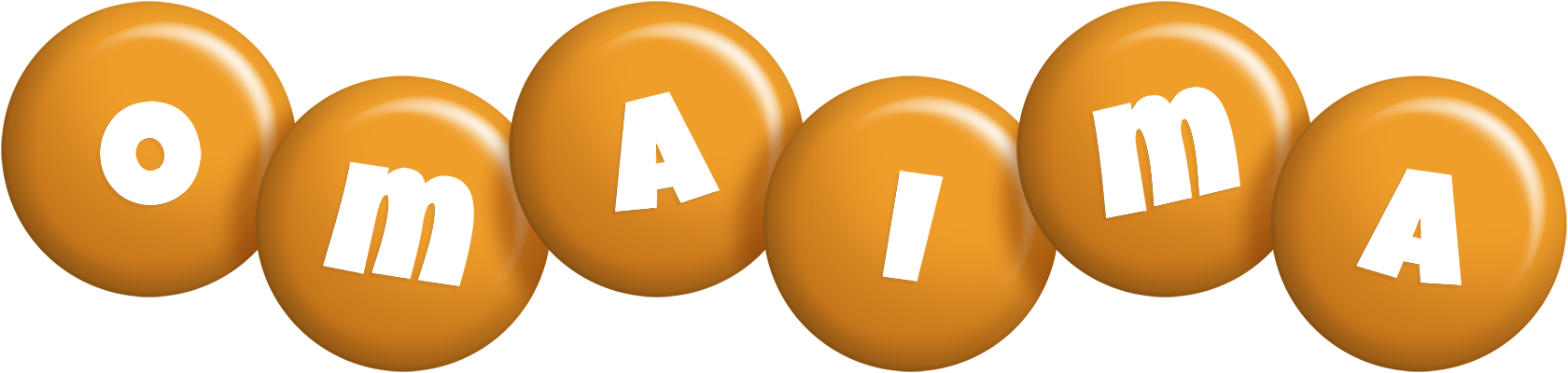 Omaima candy-orange logo