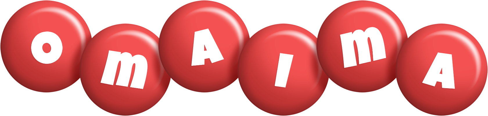 Omaima candy-red logo