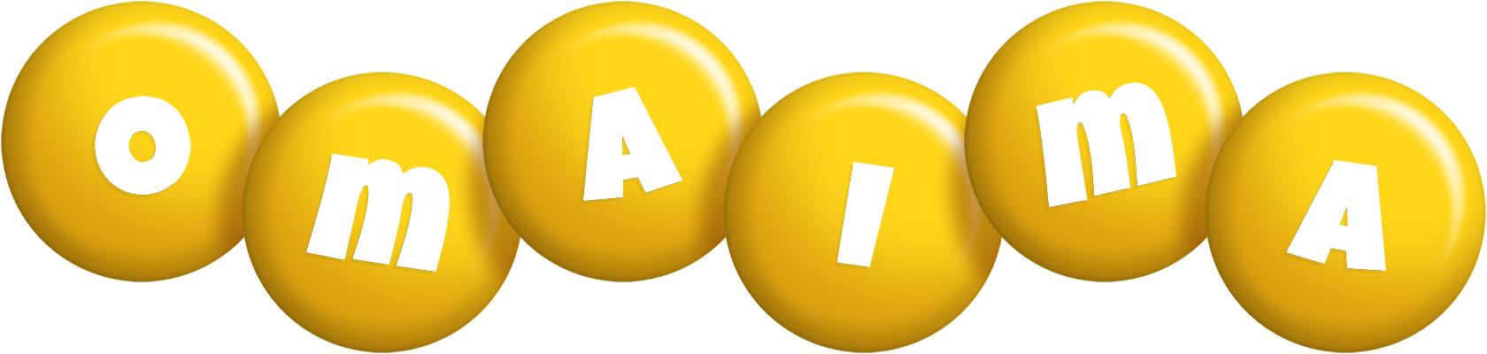 Omaima candy-yellow logo