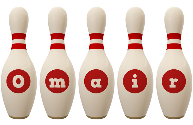 Omair bowling-pin logo
