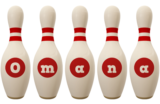 Omana bowling-pin logo
