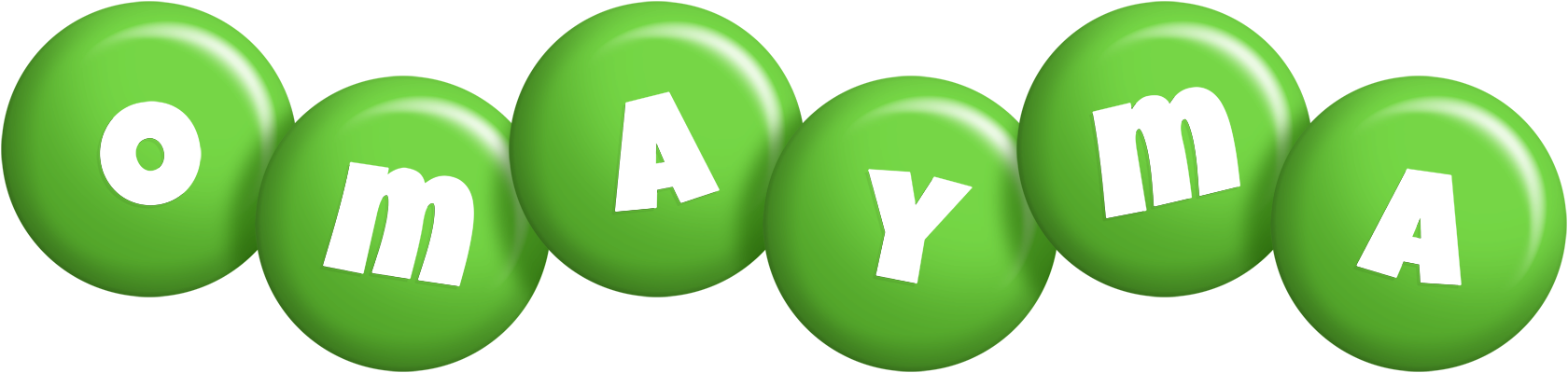 Omayma candy-green logo