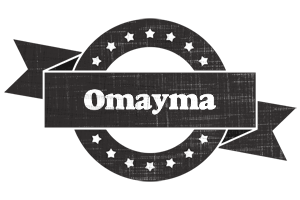 Omayma grunge logo