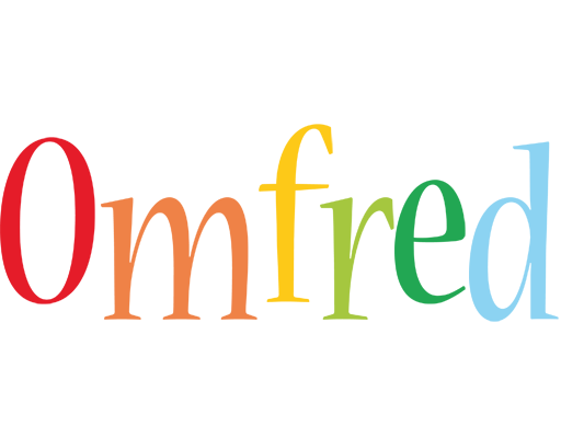 Omfred birthday logo
