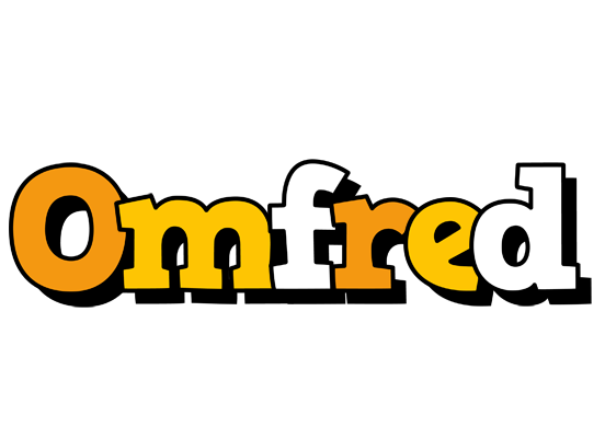 Omfred cartoon logo