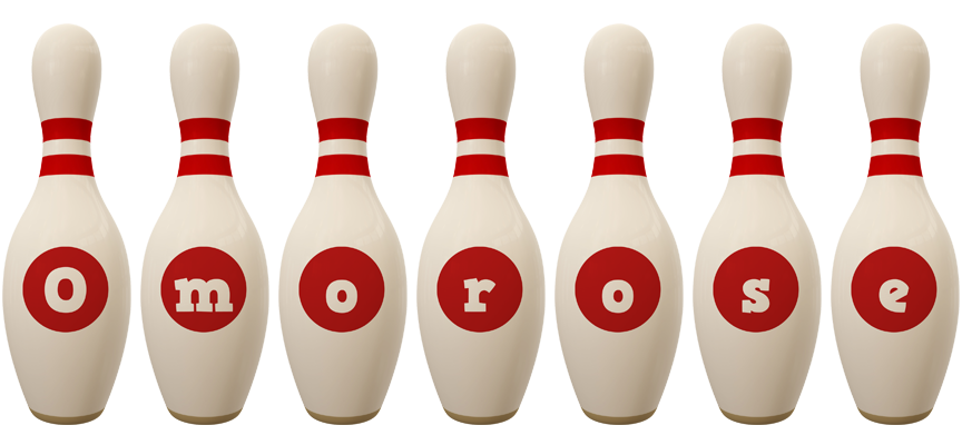 Omorose bowling-pin logo