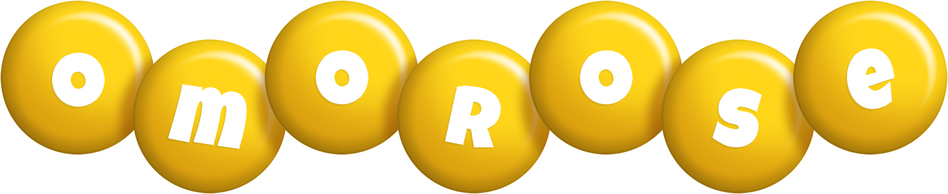 Omorose candy-yellow logo