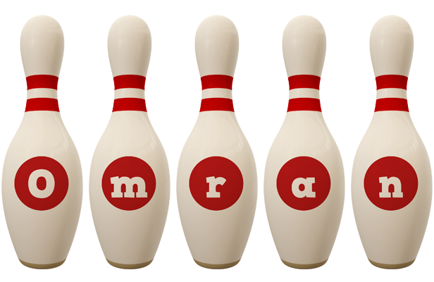 Omran bowling-pin logo