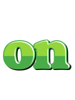 On apple logo