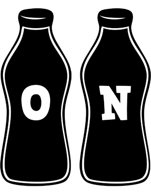On bottle logo