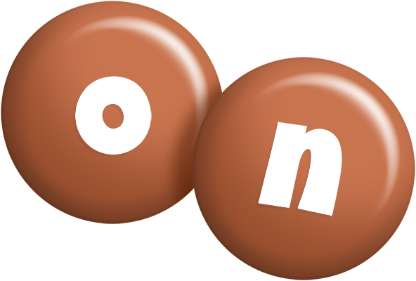 On candy-brown logo