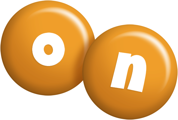 On candy-orange logo