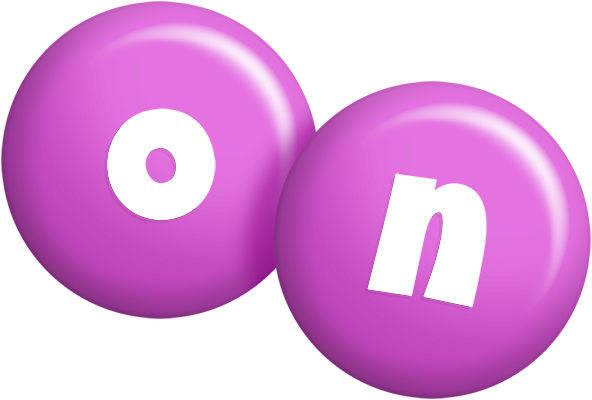 On candy-purple logo
