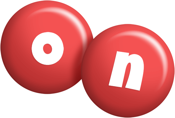 On candy-red logo