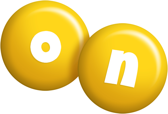 On candy-yellow logo