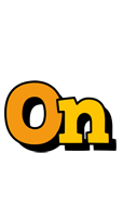 On cartoon logo