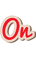On chocolate logo