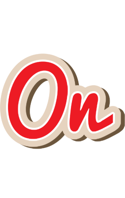 On chocolate logo