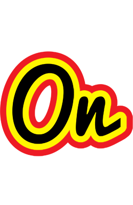 On flaming logo