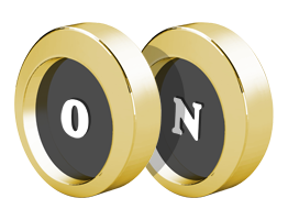 On gold logo