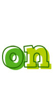 On juice logo
