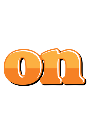 On orange logo
