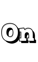 On snowing logo