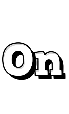 On snowing logo