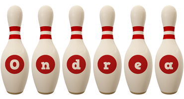 Ondrea bowling-pin logo