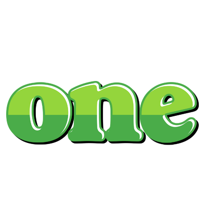 One apple logo