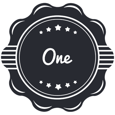One badge logo