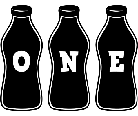 One bottle logo
