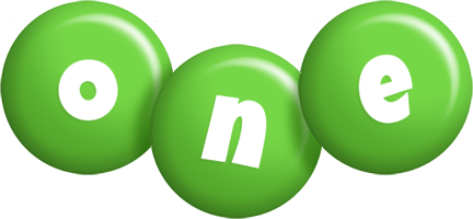 One candy-green logo