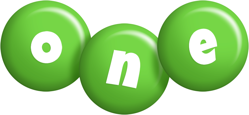 One candy-green logo
