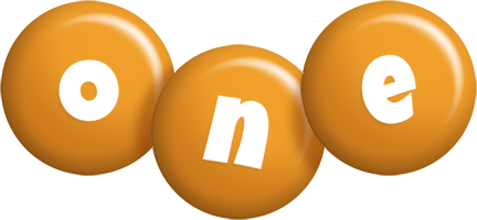 One candy-orange logo