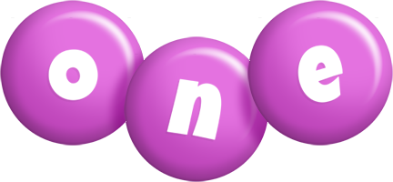 One candy-purple logo