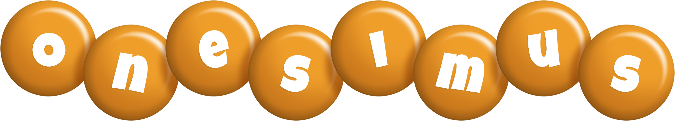 Onesimus candy-orange logo