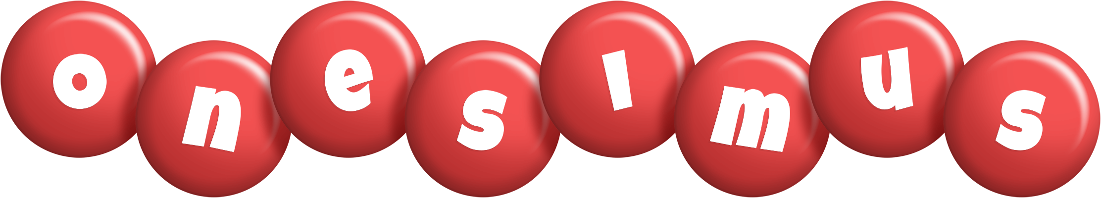 Onesimus candy-red logo