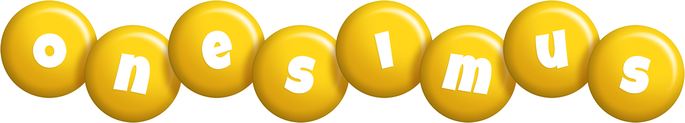 Onesimus candy-yellow logo