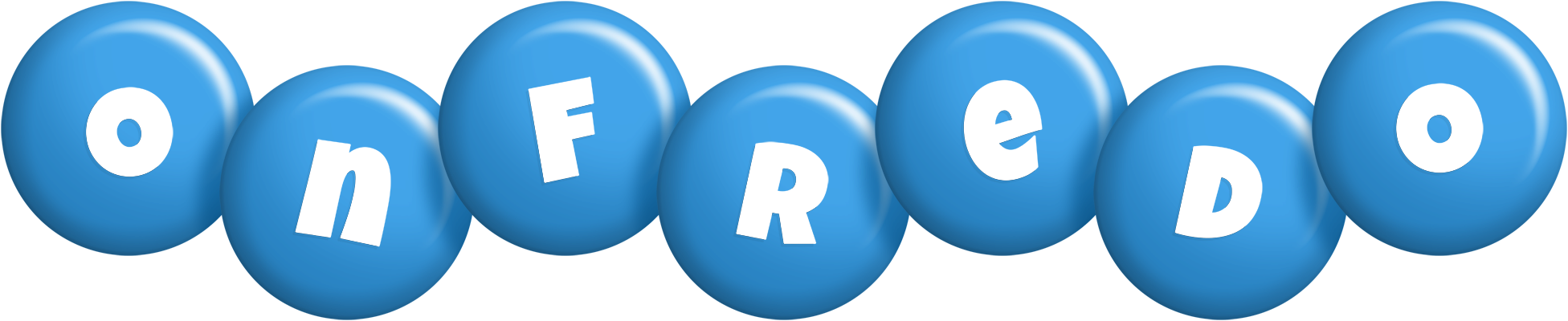 Onfredo candy-blue logo