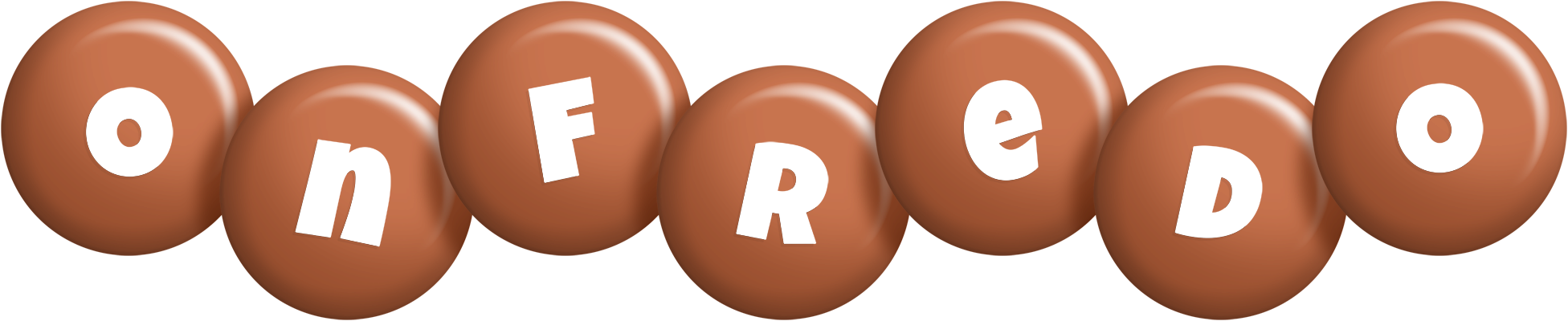 Onfredo candy-brown logo