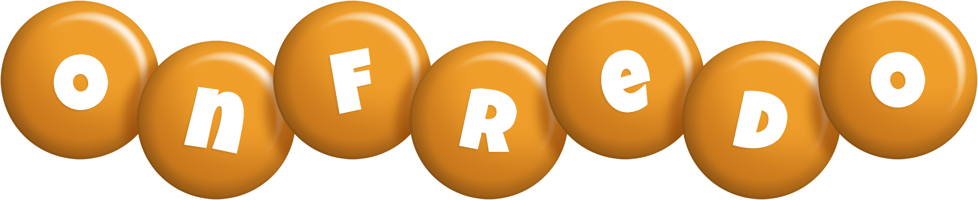 Onfredo candy-orange logo