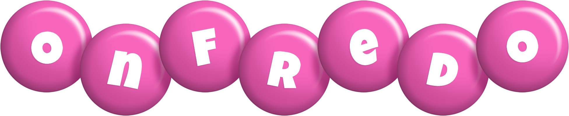 Onfredo candy-pink logo