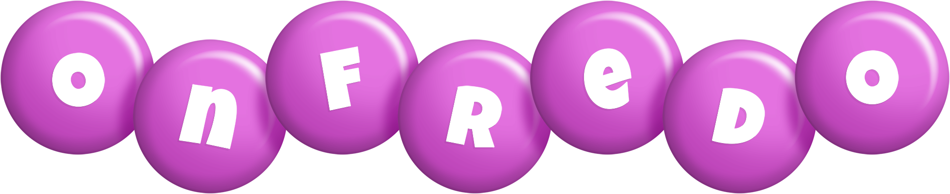 Onfredo candy-purple logo