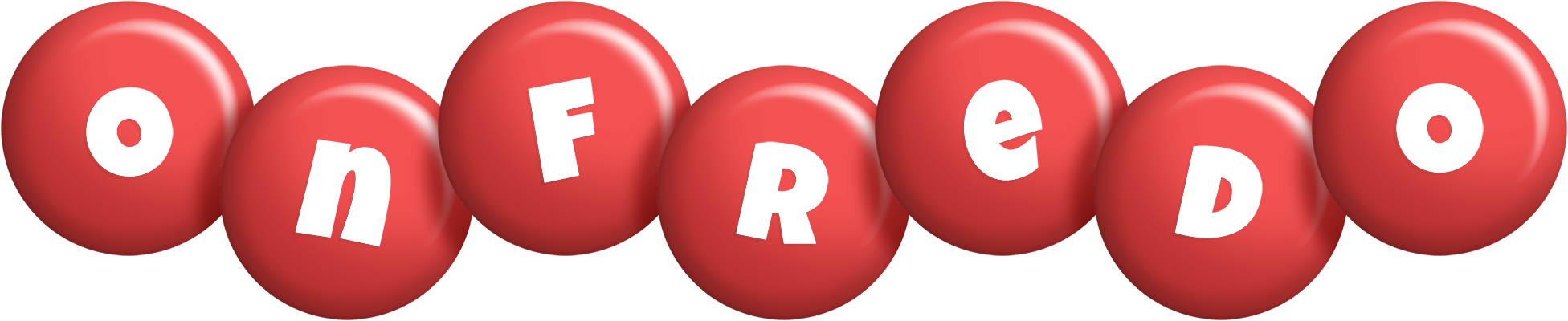 Onfredo candy-red logo