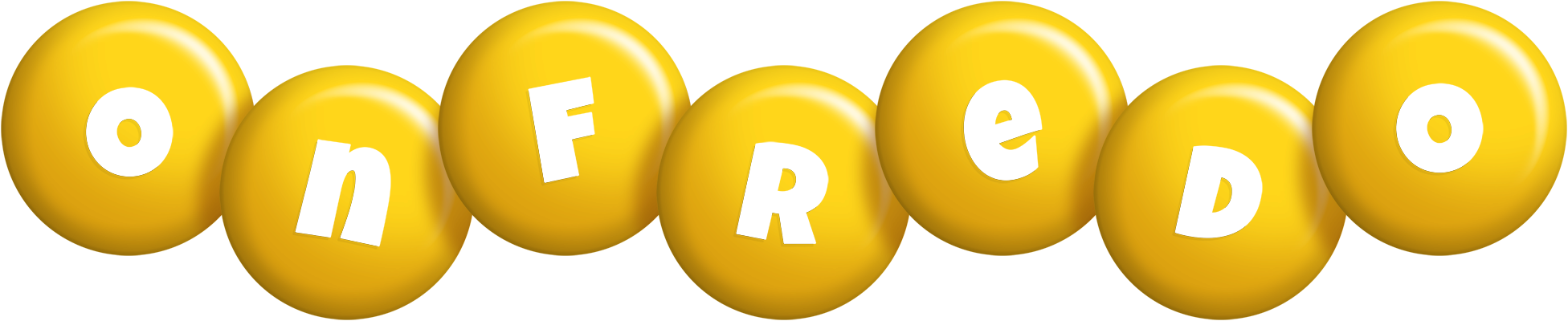 Onfredo candy-yellow logo