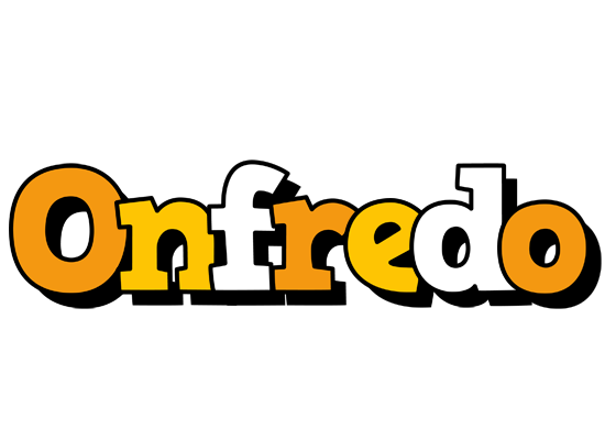 Onfredo cartoon logo