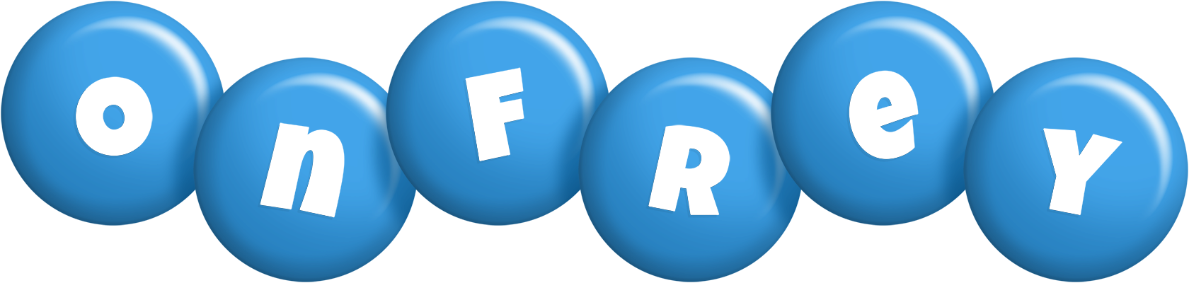 Onfrey candy-blue logo