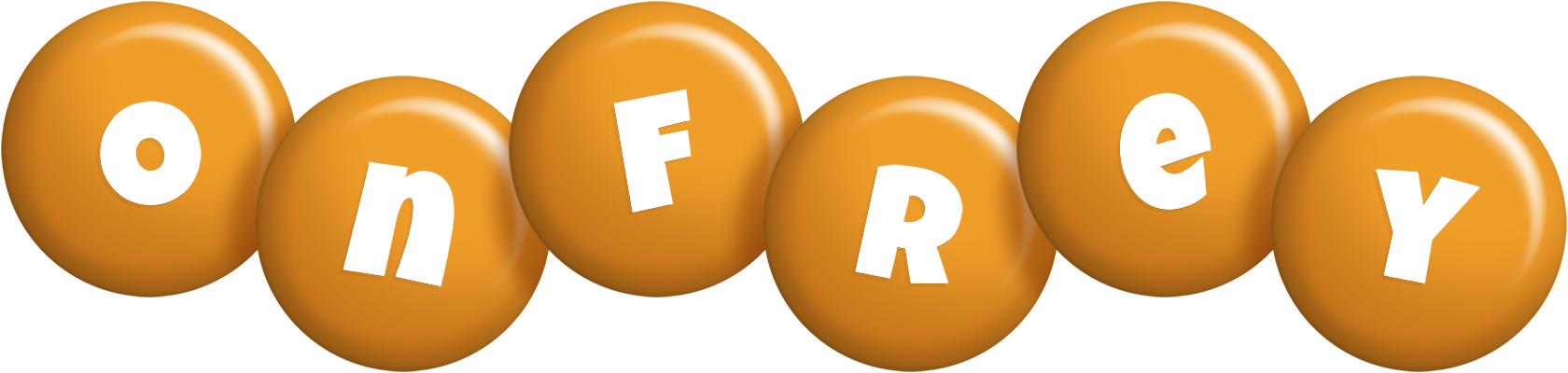 Onfrey candy-orange logo